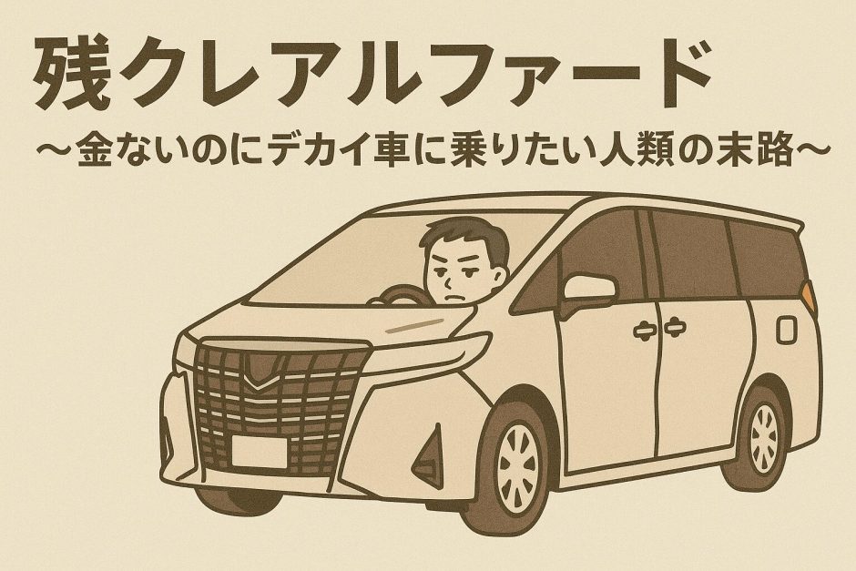 残クレアルファードって何？ ～金ないのにデカイ車に乗りたい人類の末路～