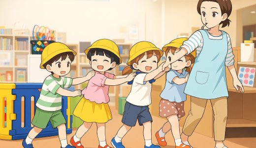 幼稚園室内遊びイラスト無料で著作権フリー素材・園だより【当サイト作成】
