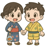 ８月（夏祭り・海）イラスト：幼稚園・小学校などで使え無料素材のダウンロード【当サイト作成】