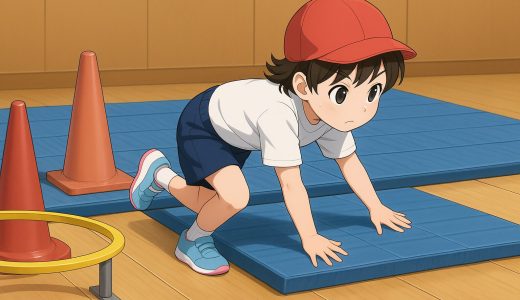 マット運動|幼稚園（園だより・おたより）などで使えるイラスト無料素材のダウンロード【当サイト作成】