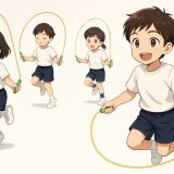 縄とび|幼稚園(園だより・おたより)などで使えるイラスト無料素材のダウンロード【当サイト作成】