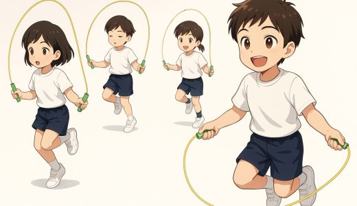 縄とび|幼稚園（園だより・おたより）などで使えるイラスト無料素材のダウンロード【当サイト作成】