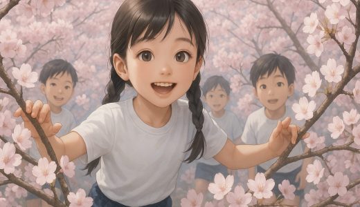 花見（桜）|幼稚園（園だより・おたより）などで使えるイラスト無料素材のダウンロード【当サイト作成】