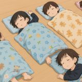 お昼寝|幼稚園(園だより・おたより)などで使えるイラスト無料素材のダウンロード【当サイト作成】