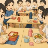 食事風景|幼稚園（園だより・おたより）などで使えるイラスト無料素材【当サイト作成】