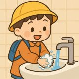 かわいい手洗いイラスト